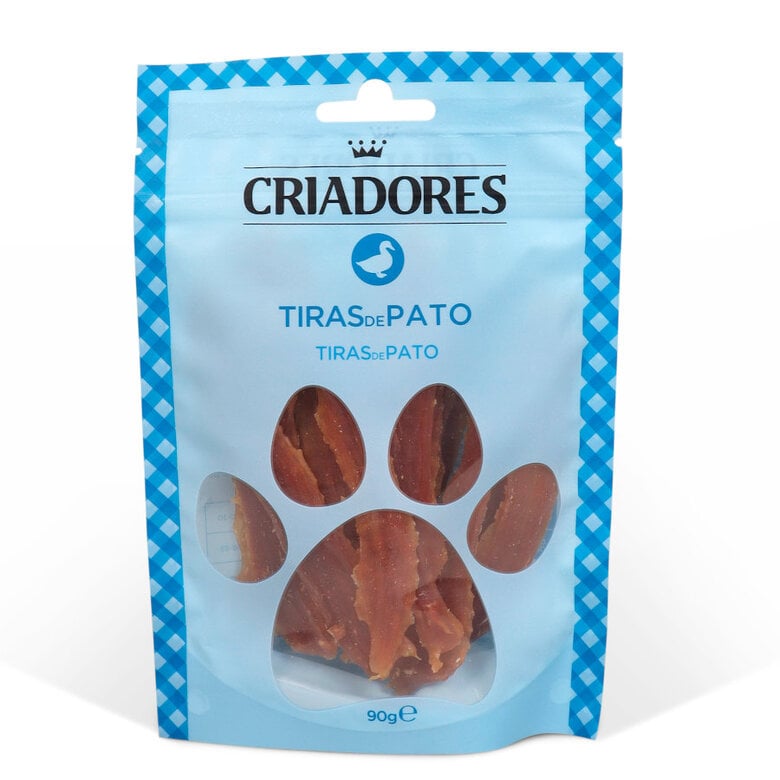 90 g Criadores Tiras de Pato snack para perros